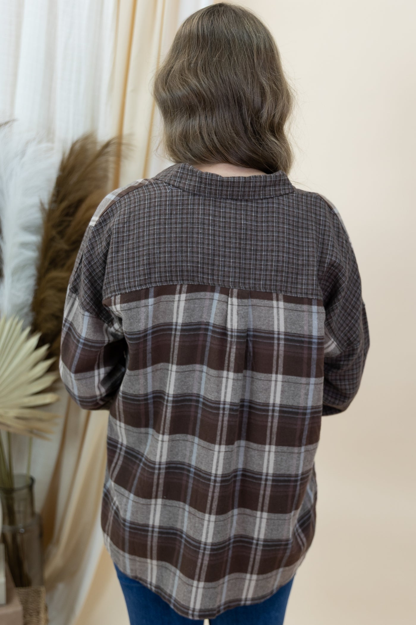 "Subtly Chic" Button Up (Brown Multi)