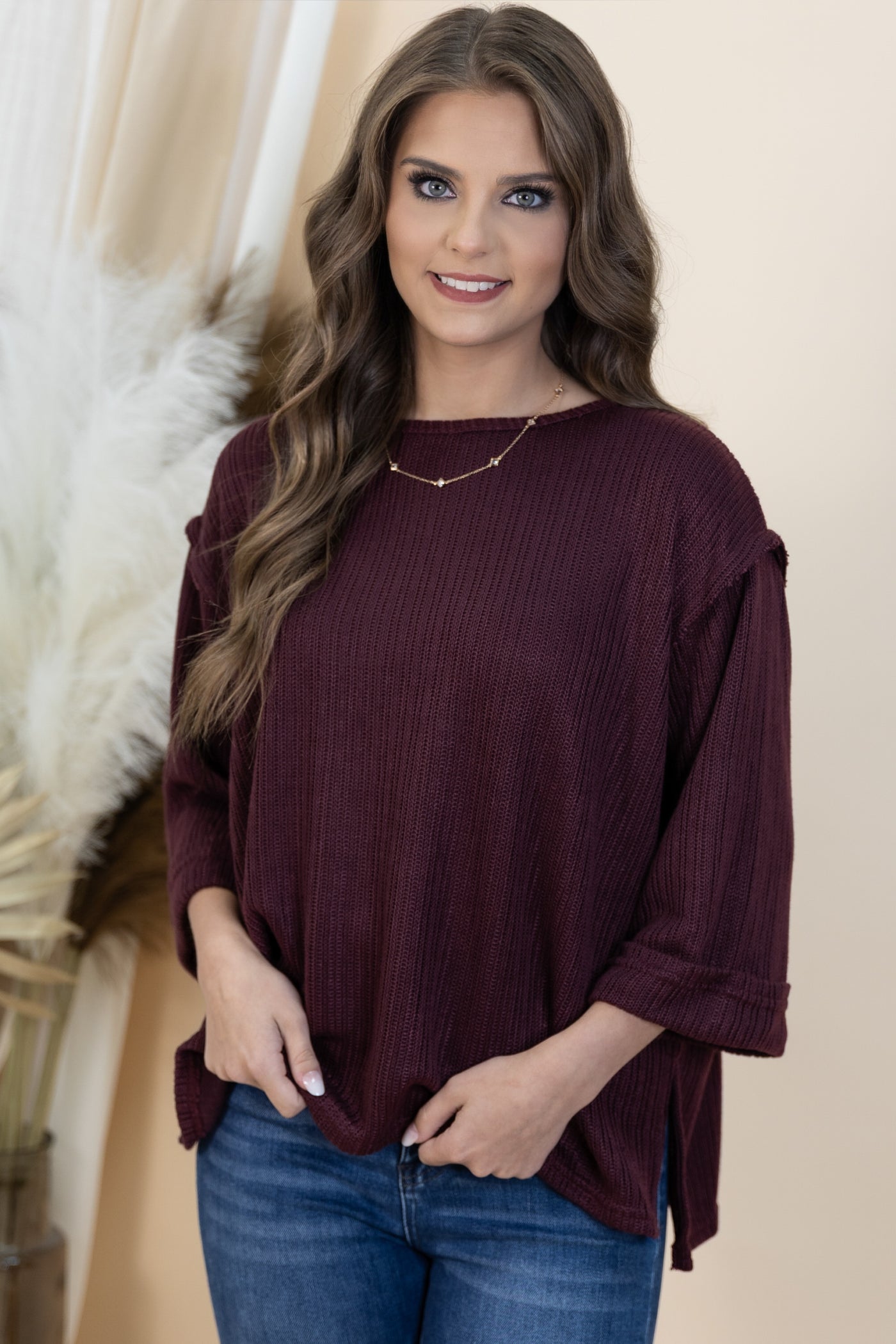 "Fold & Flow" Top (Plum)