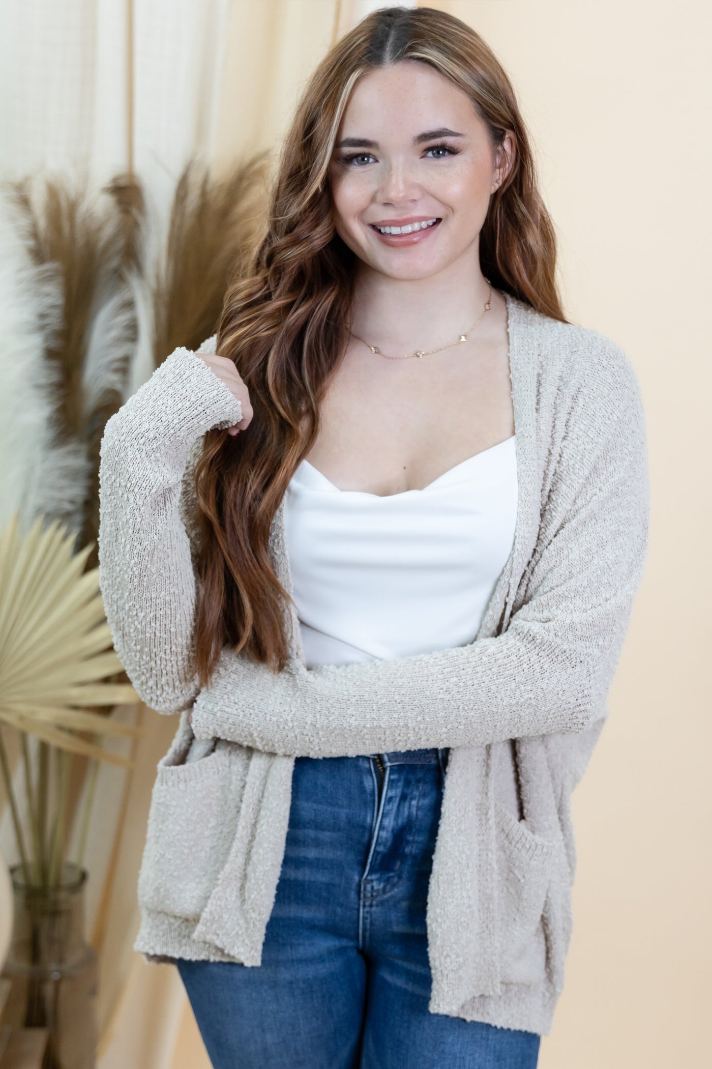 "Above All Else" Cardigan (Natural)