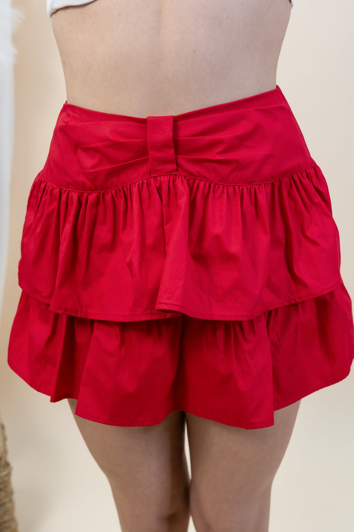 "Ruffled Up Sass" Skort (Red)