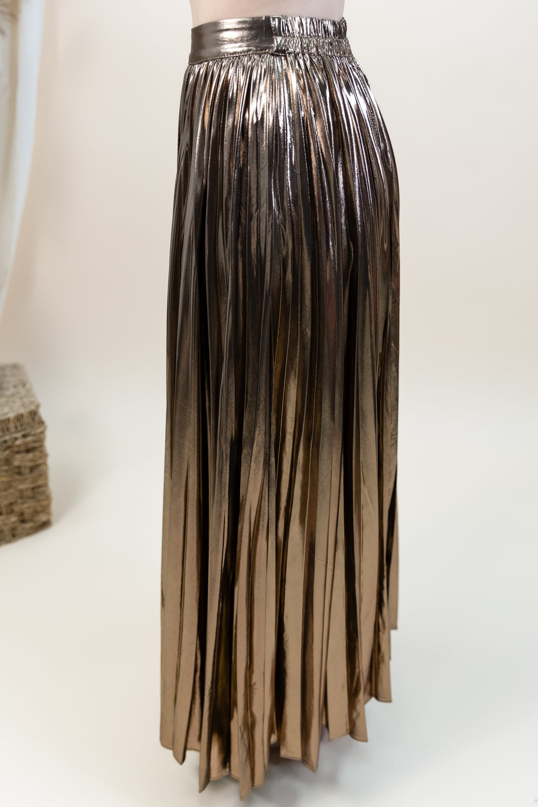 "Molten Magic" Maxi Skirt (Bronze)