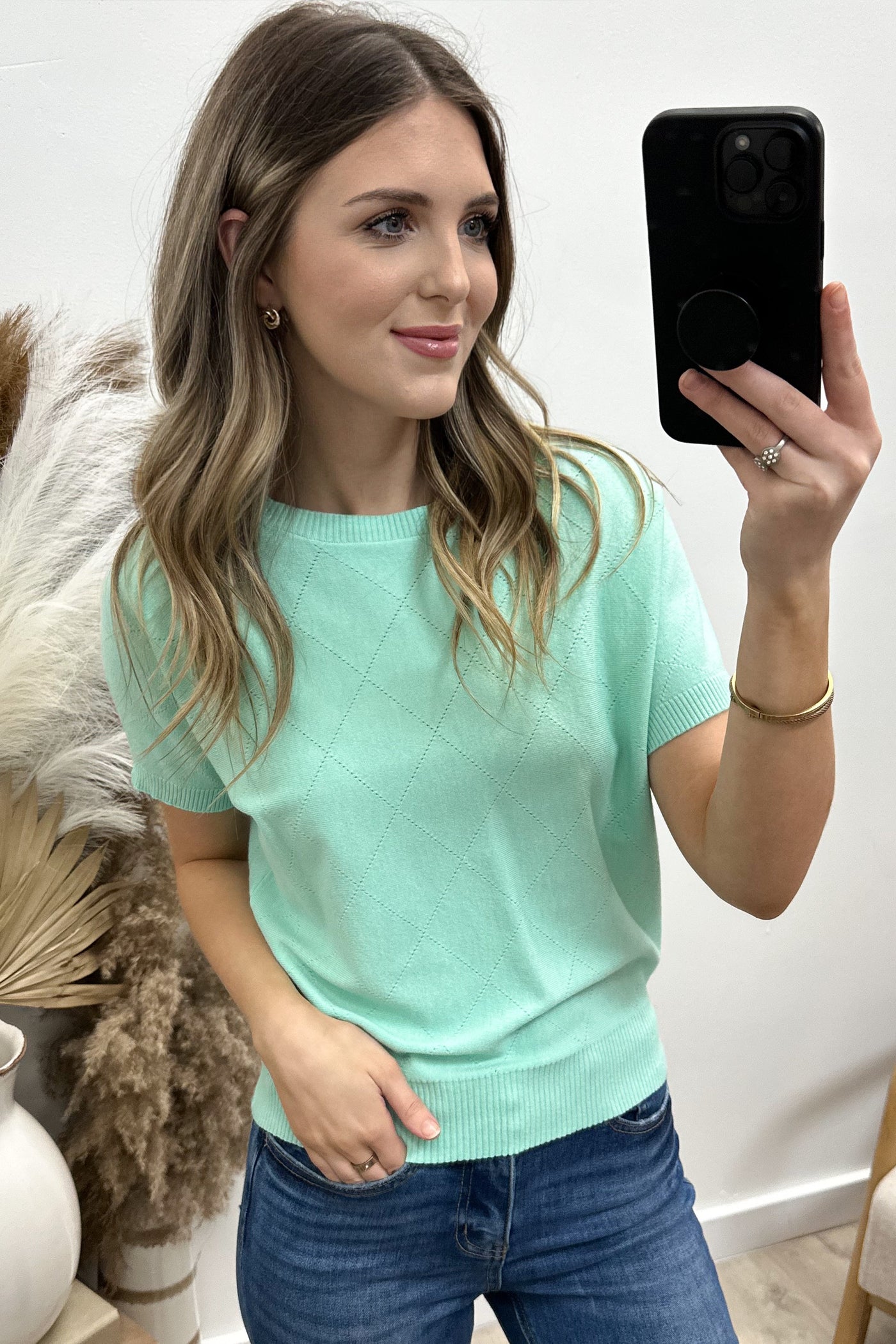 "Traveling Far" Top (Mint)