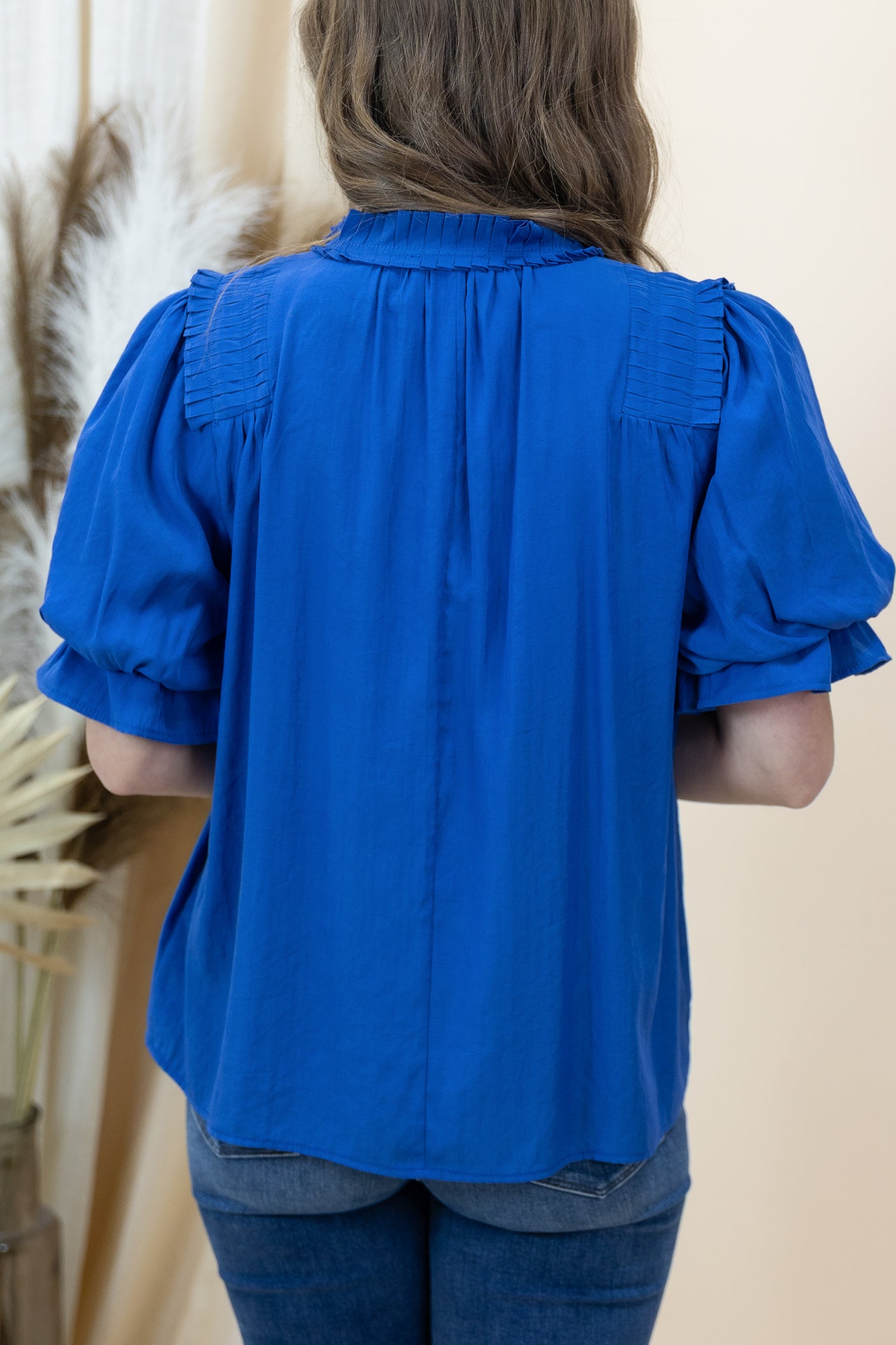 "Dinner Date" Blouse (Royal Blue)