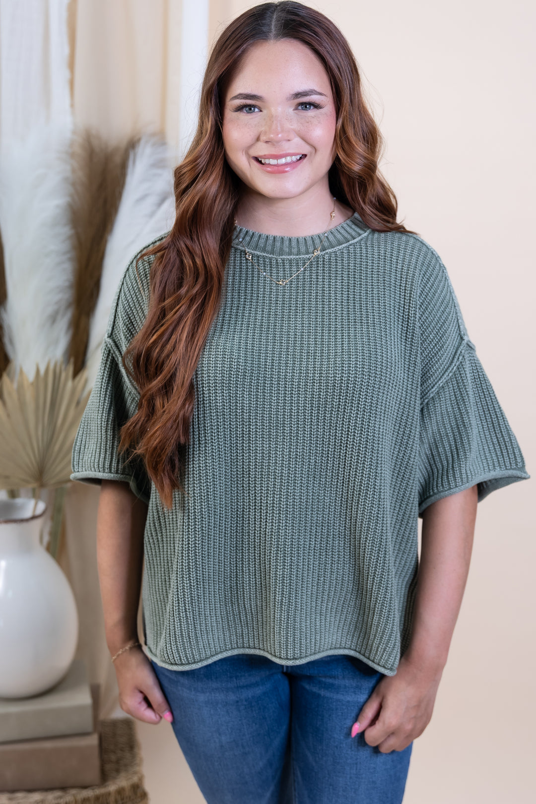 "Weekend Fade" Top (Olive)