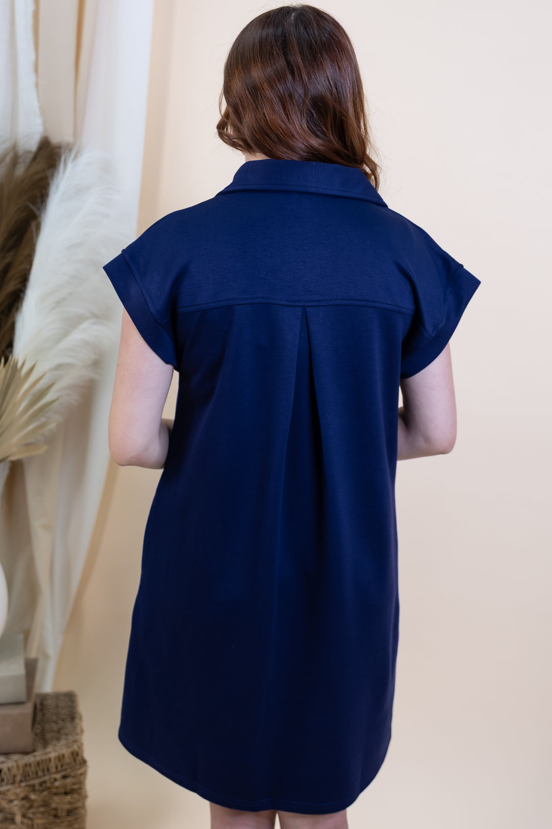 "Sleek & Simple" Dress (Navy)
