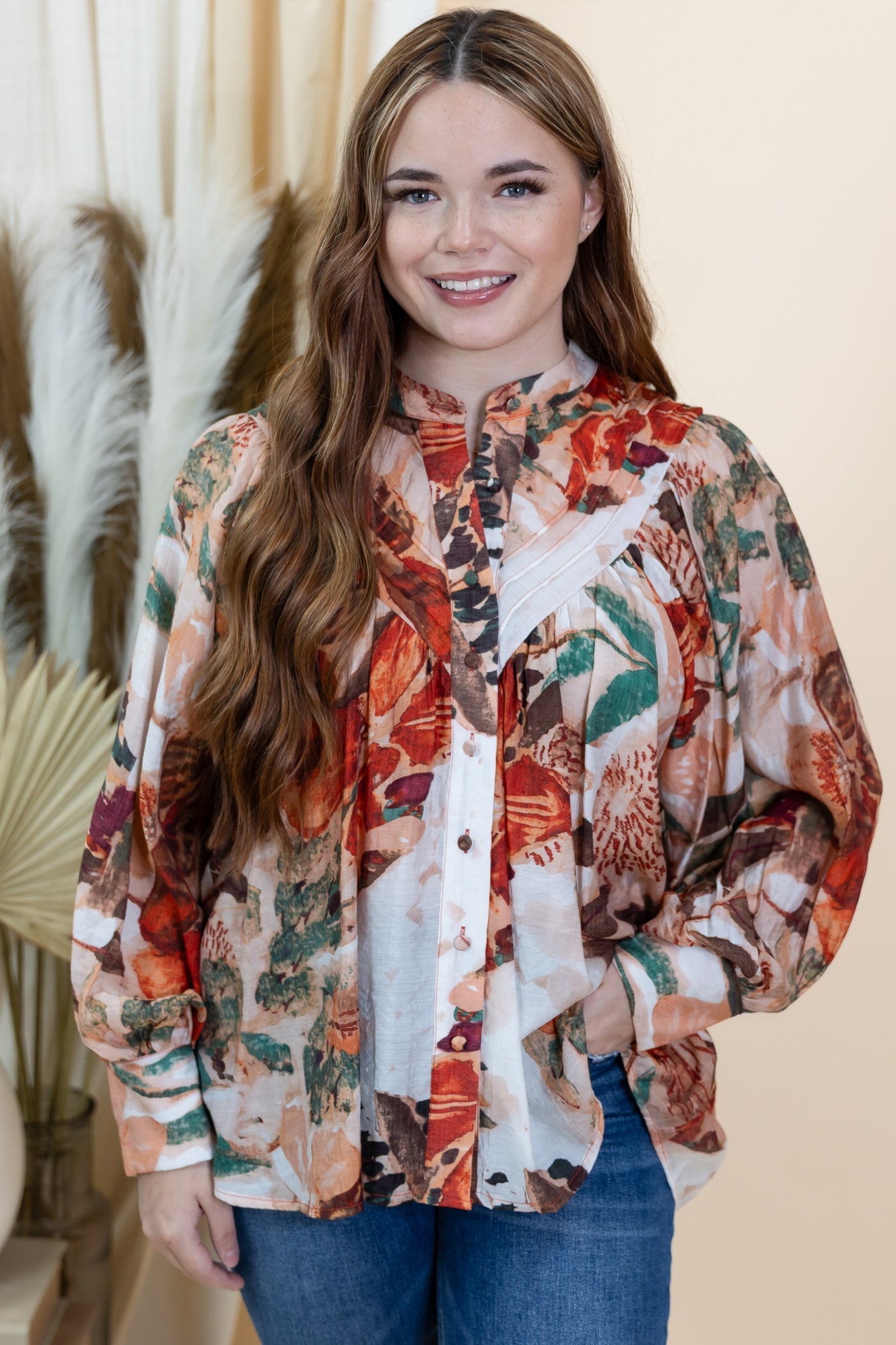 "Everything Nice" Blouse (Pumpkin Spice)