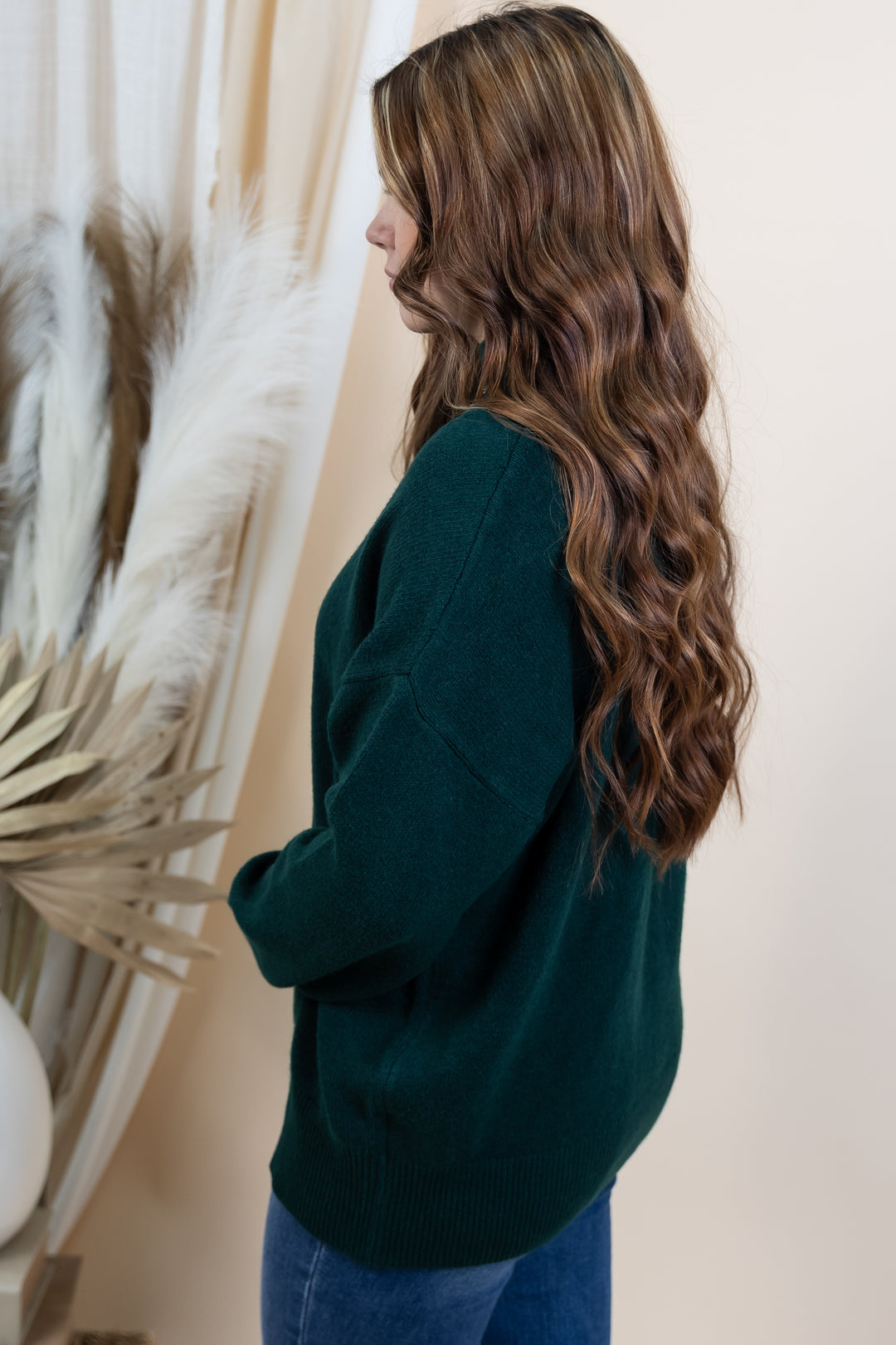 "Warm Embraces" Sweater (Hunter Green)