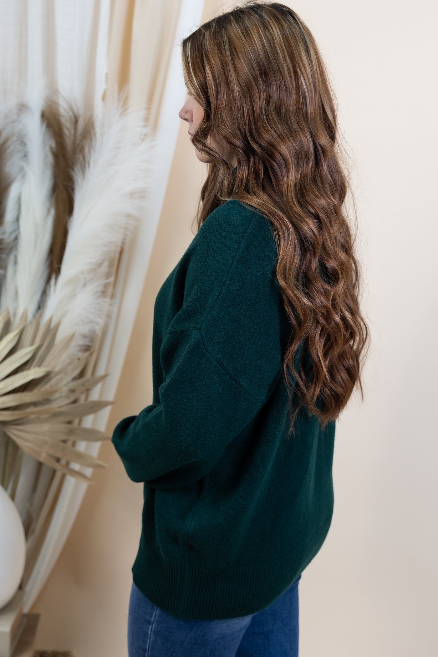 "Warm Embraces" Sweater (Hunter Green)