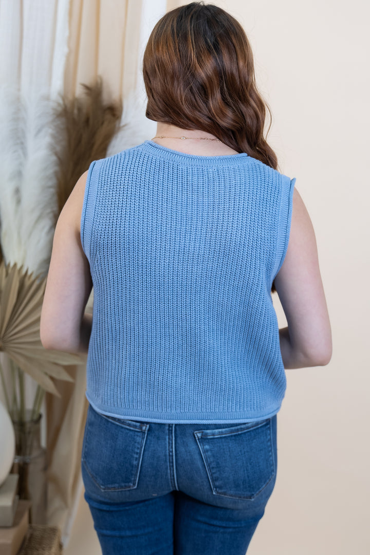 "Airy Layers" Sweater Top (Cloud)
