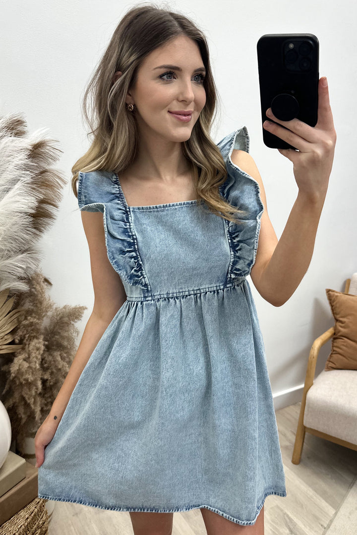 "Giddy Up" Dress (Denim)