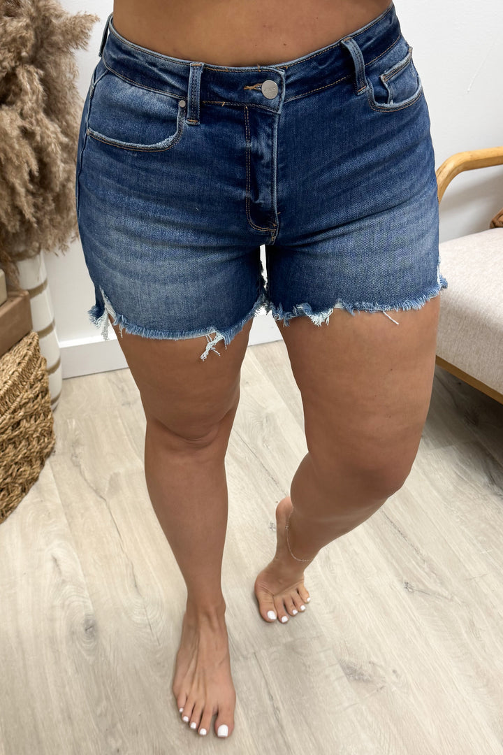 Chloe Denim Shorts (Dark Wash)