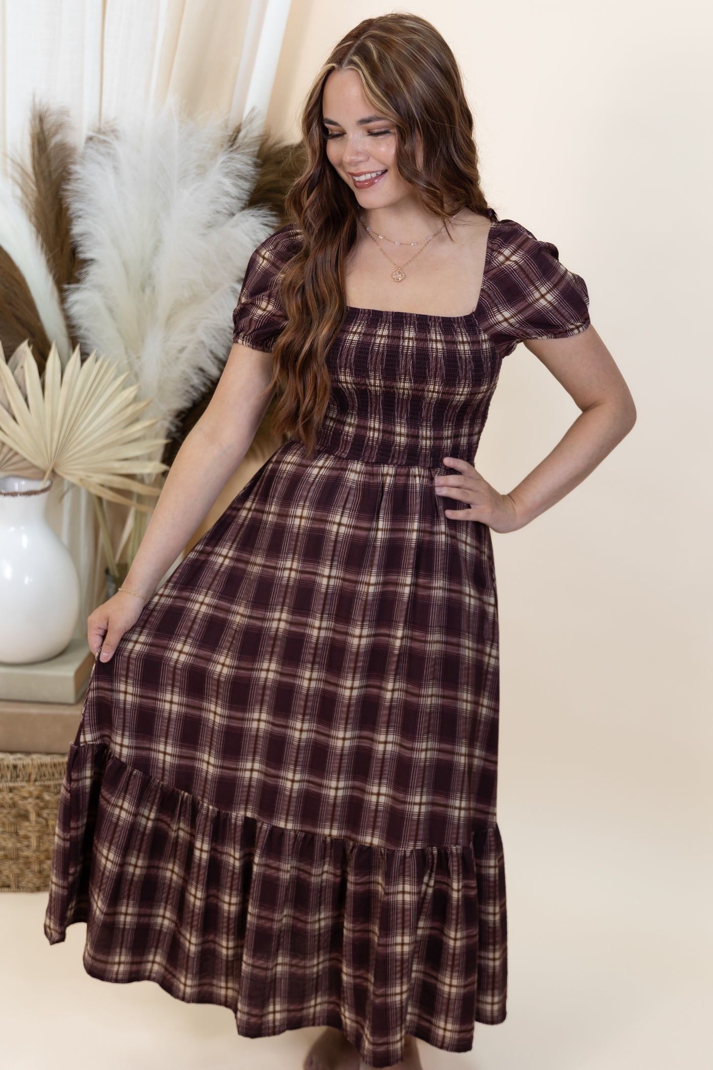 "Take My Breath Away" Dress (Burgundy Multi)