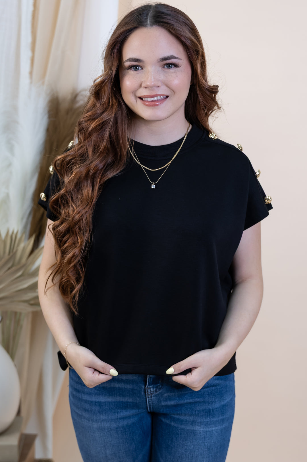 "Golden Glow" Top (Black)