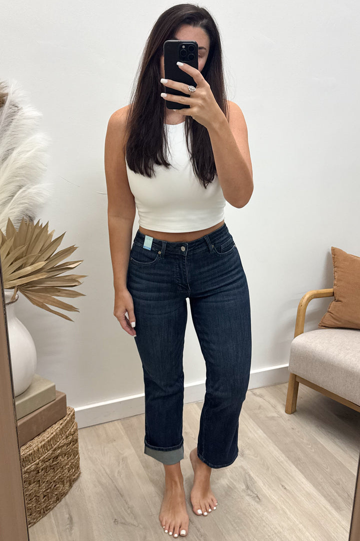 Eliza Petite Straight Leg Jeans (Tummy Control)