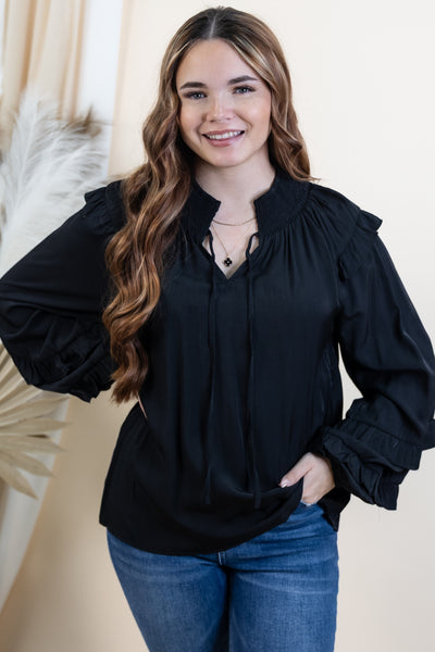 "Blackout Beauty" Blouse (Black)