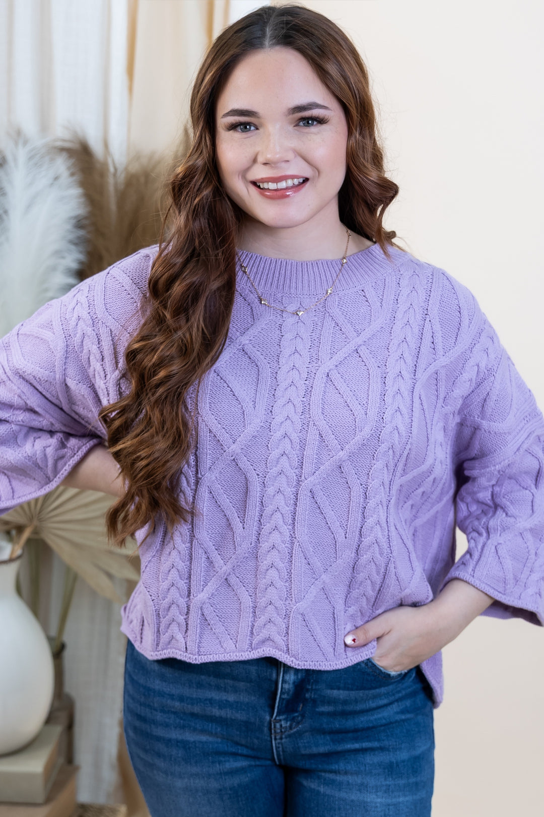 "In The Details" Sweater (Lavender)