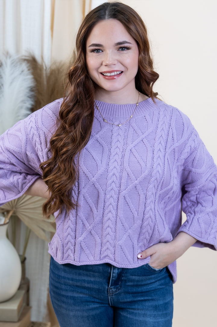 "In The Details" Sweater (Lavender)