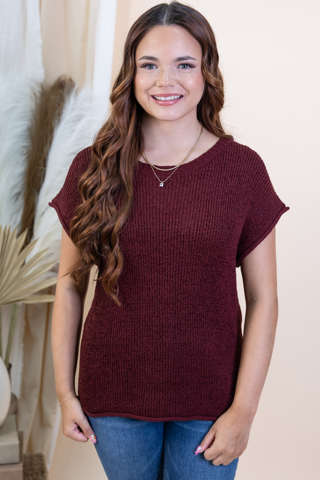 "Relaxed Revival" Top (Burgundy)