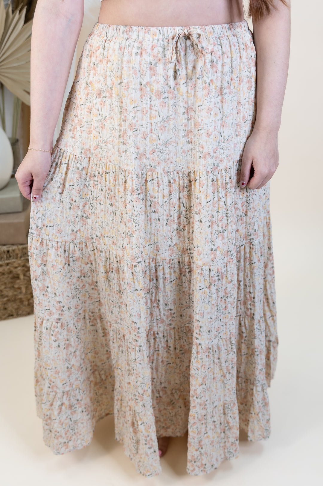 "Sunlit Spring" Skirt (Ivory Combo)