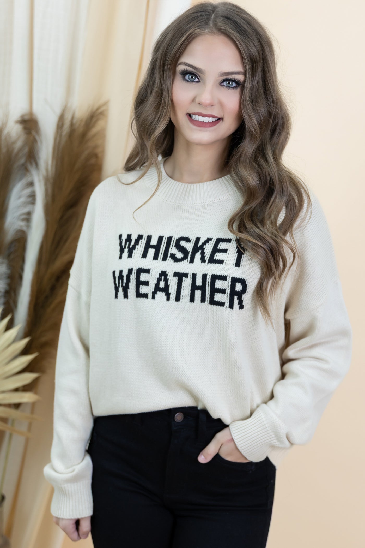 “Whiskey Weather" Sweater (Cream)
