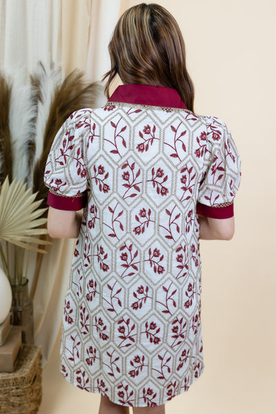 "Living In The Moment" Dress (Brick)