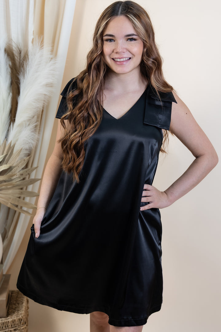 "Graceful Ties" Dress (Black)