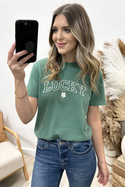 "Lucky" Graphic Tee (Green)