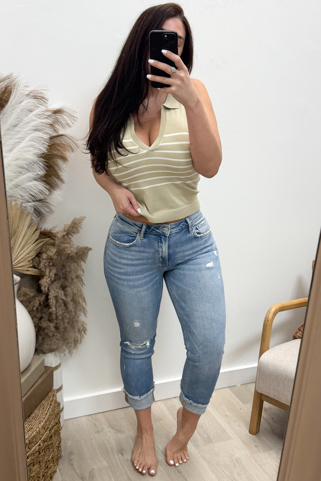 Valerie Cropped Slim Straight Jeans