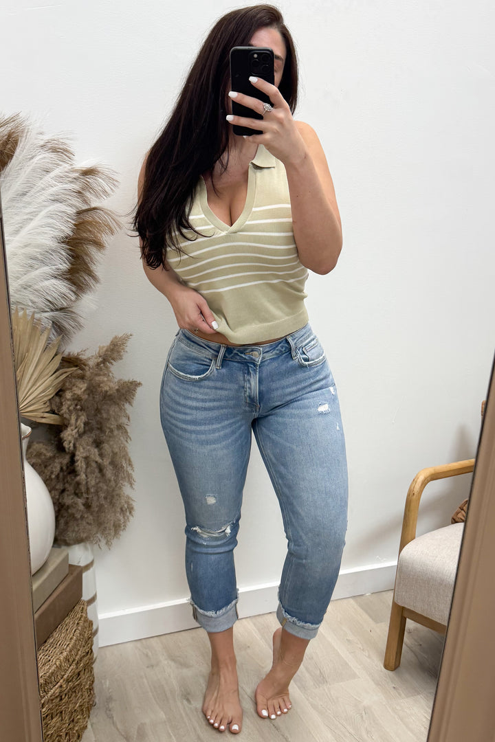 Valerie Cropped Slim Straight Jeans