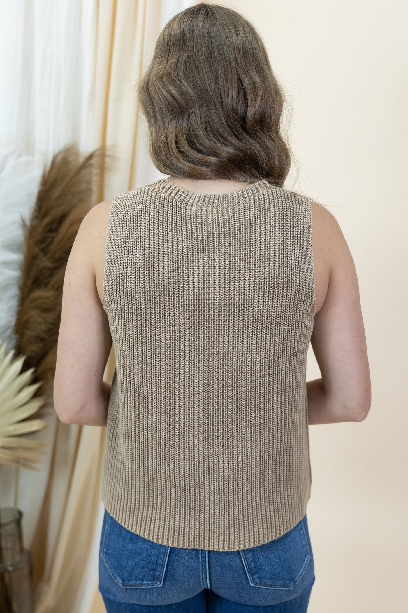 "Rustic Retreat" Sweater Vest (Mocha)
