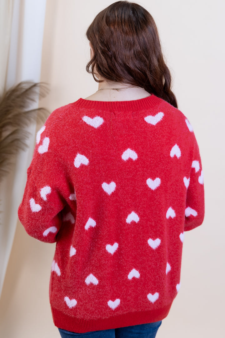 "Heartstrings" Sweater (Red)