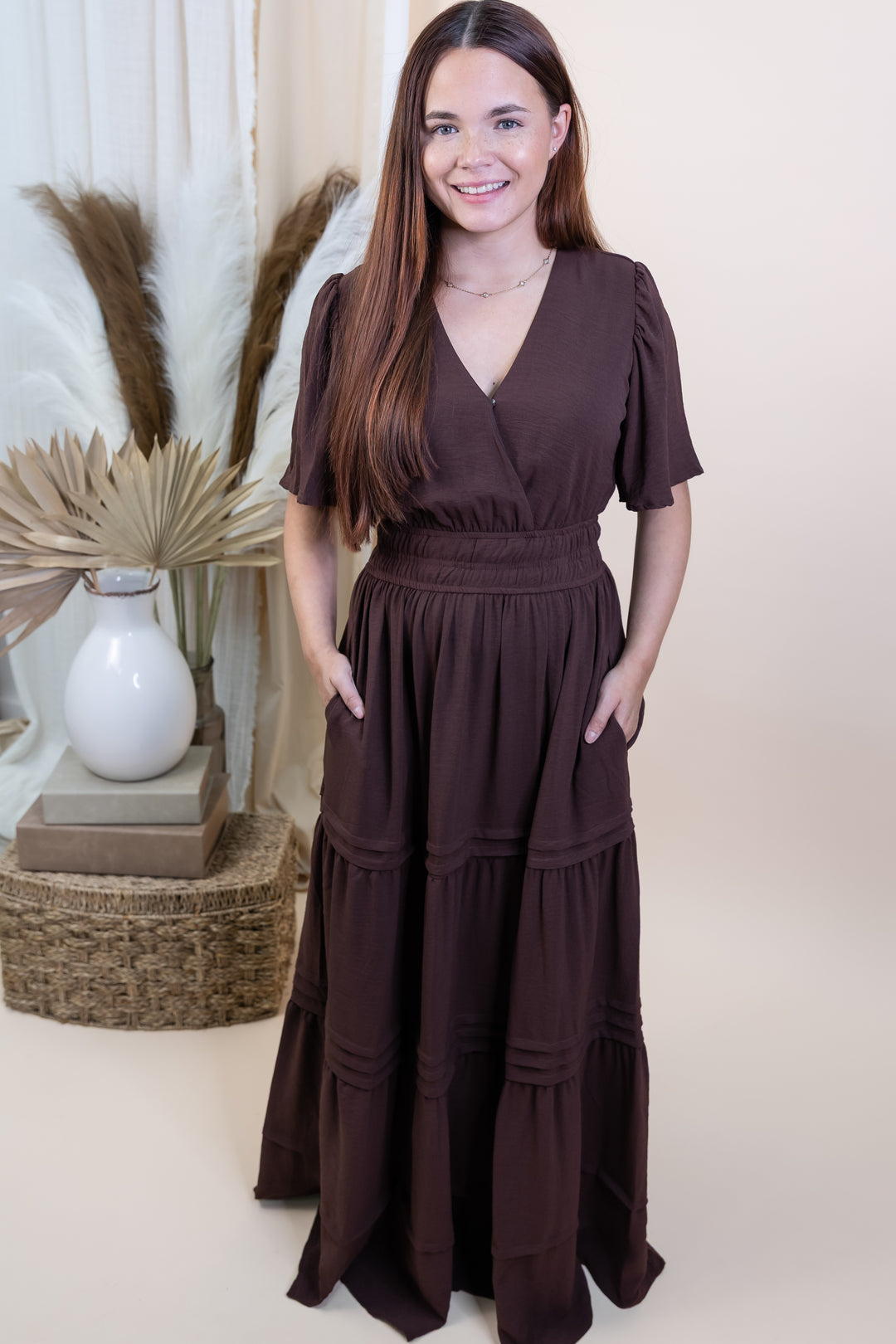 "Midnight Mirage" Dress (Dark Brown)