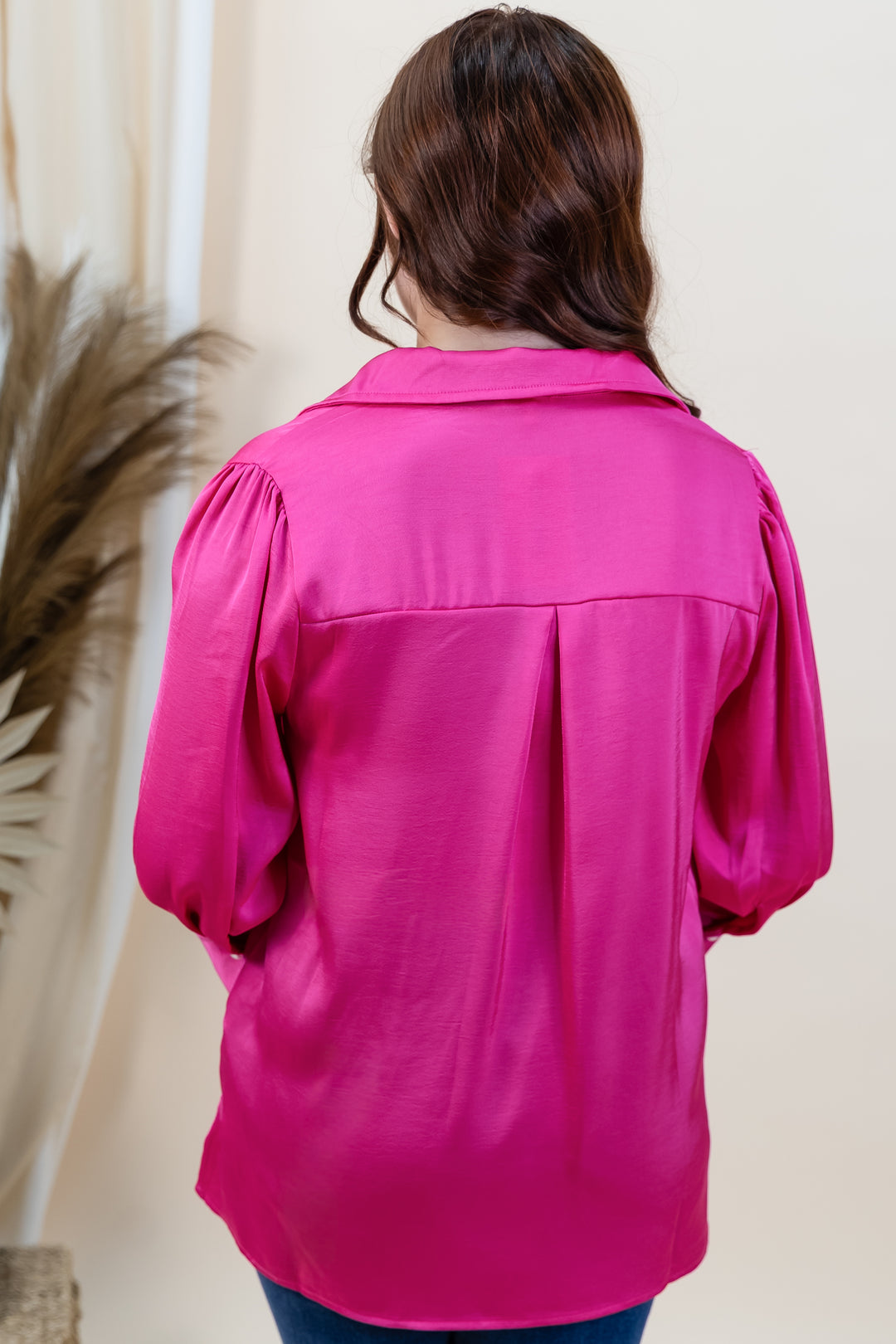 "A Statement Maker" Blouse (Hot Pink)