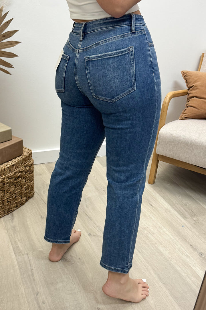 Nina Cropped Straight Leg Jeans