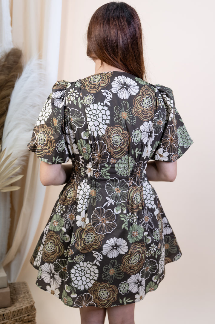 "Get My Groove" Dress (Brown)