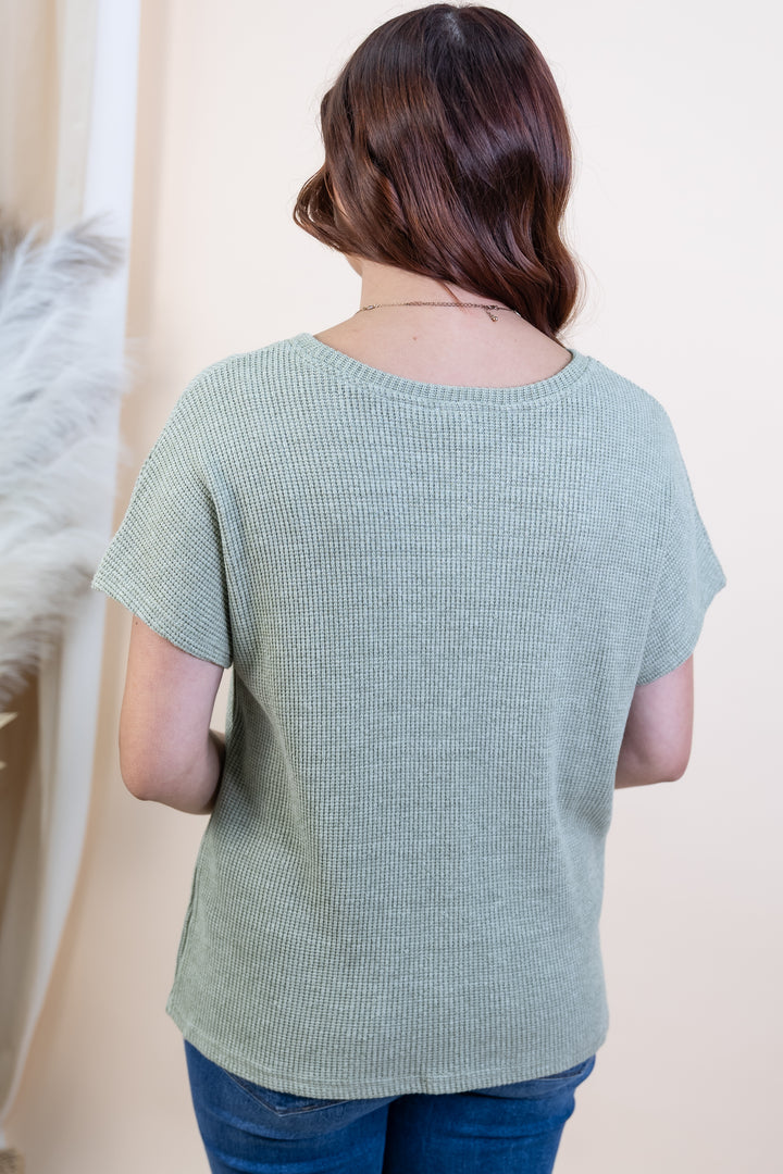 "Always Cozy" Top (Light Olive)