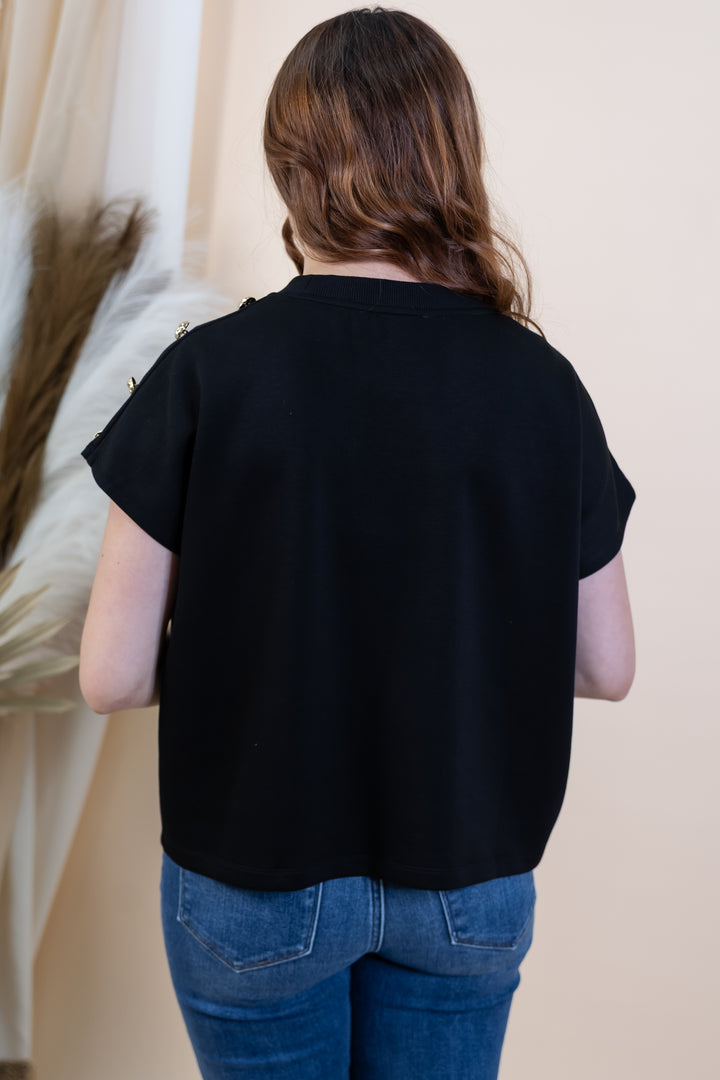 "Golden Glow" Top (Black)