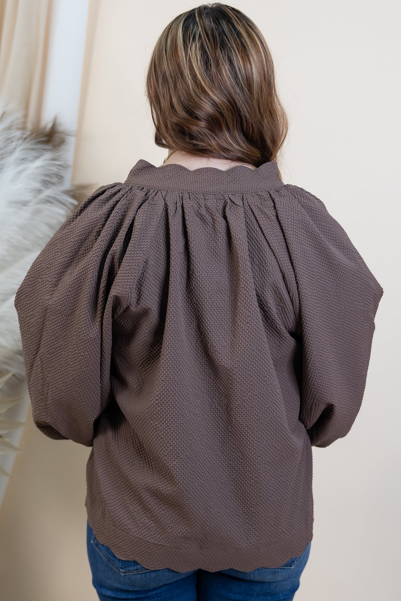 "It Always Works" Blouse (Chocolate)