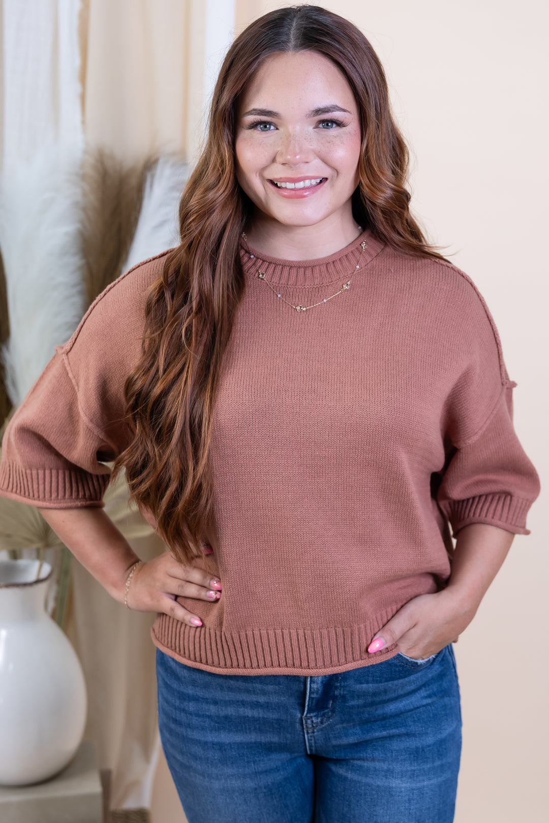 "Cozy State" Sweater Top (Sienna)