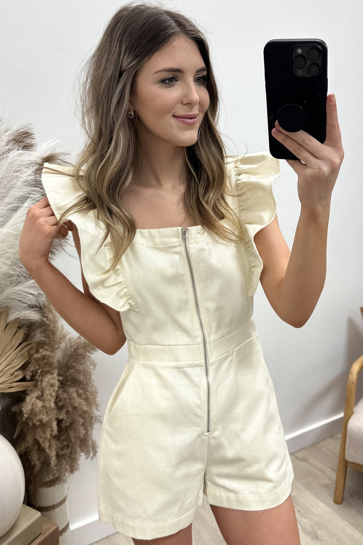 "Still The One" Romper (Ivory)