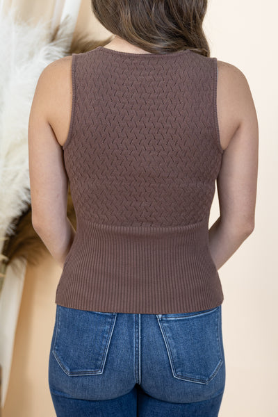 "For The Books" Sweater top (Mocha)