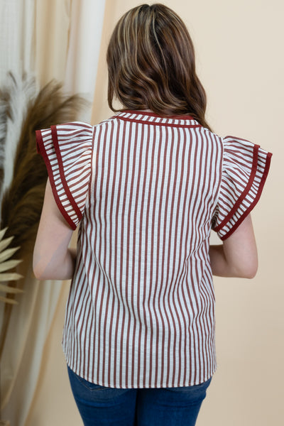 "The Bottom Line" Blouse (Rust)