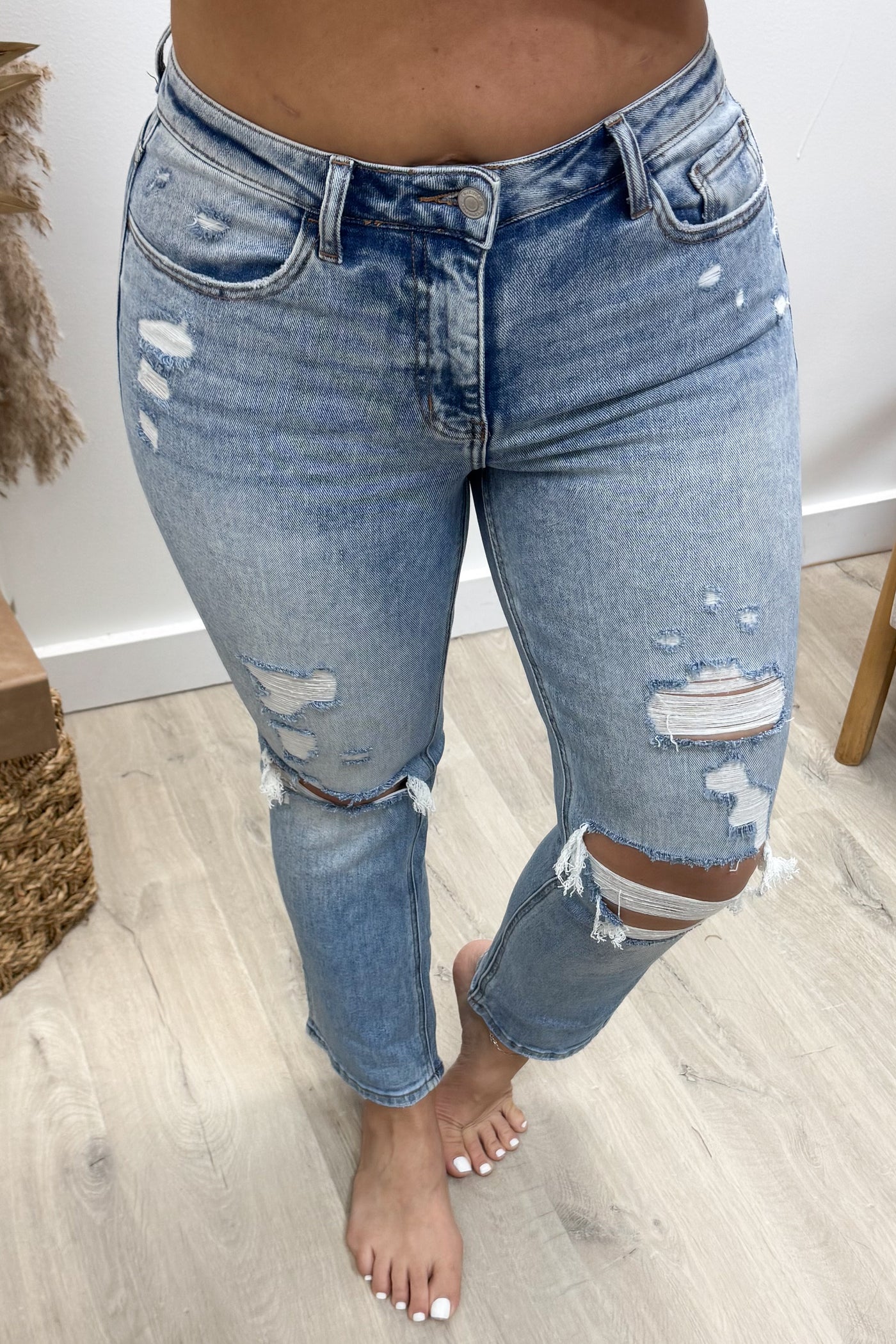 Ariel Cropped Straight Leg Jeans