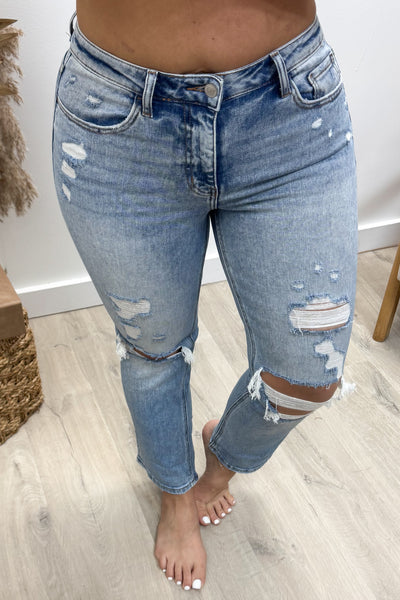 Ariel Cropped Straight Leg Jeans