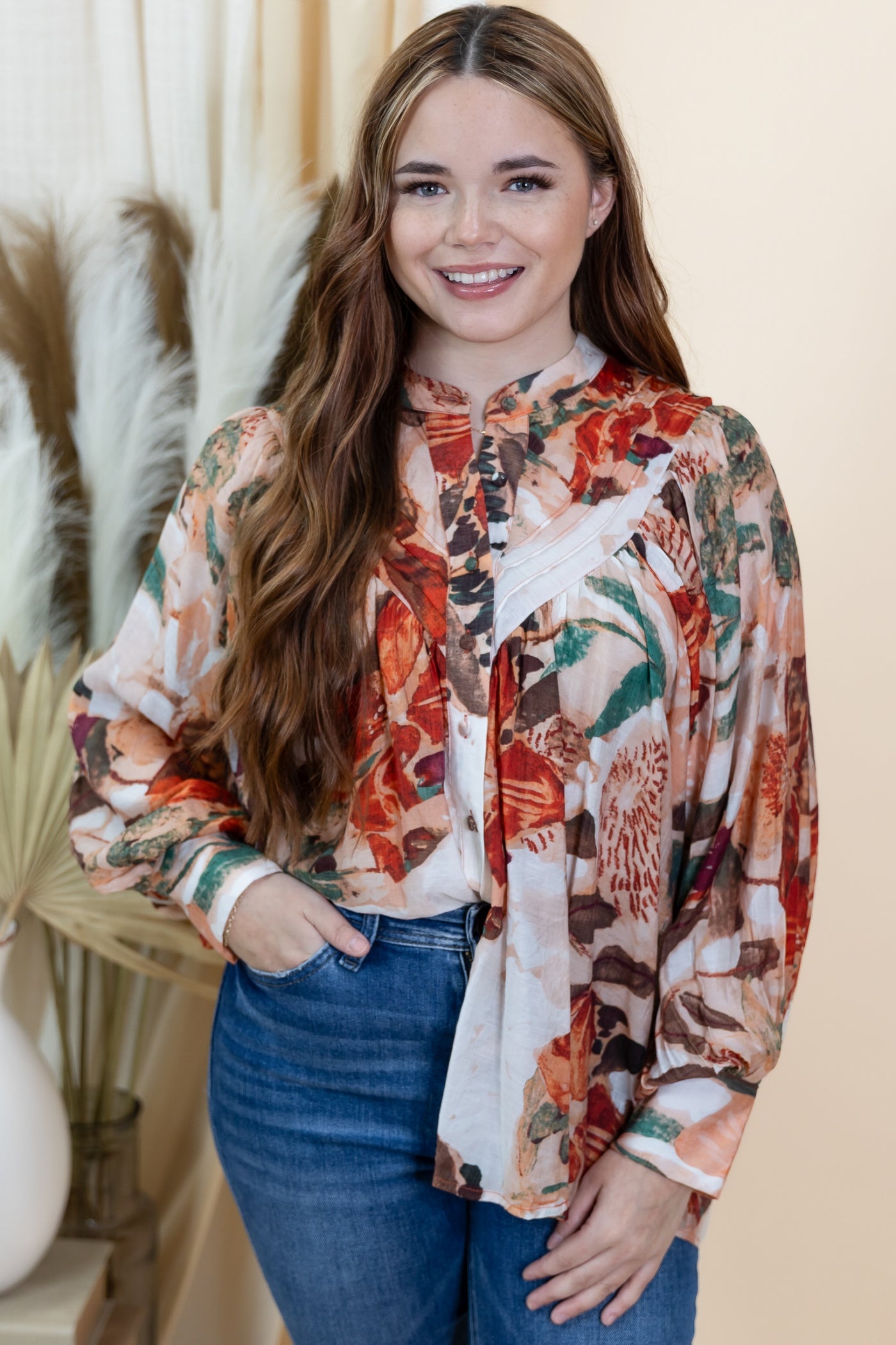 "Everything Nice" Blouse (Pumpkin Spice)