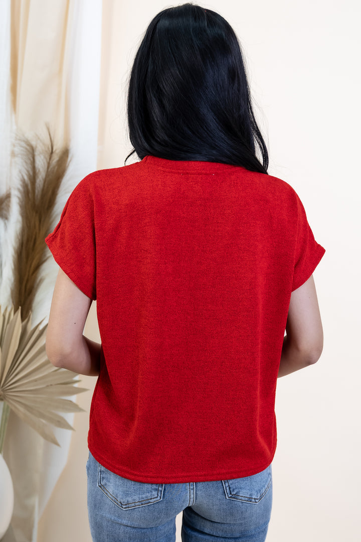 "Drop & Go" Top (Red)