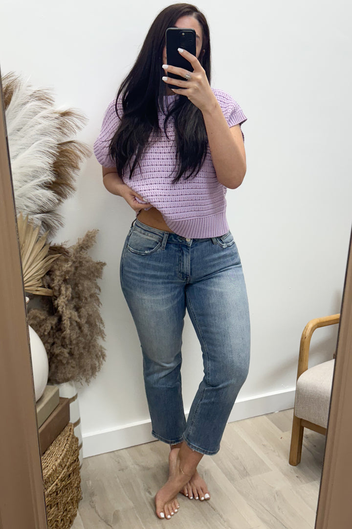 Fiona Cropped Straight Leg Jeans