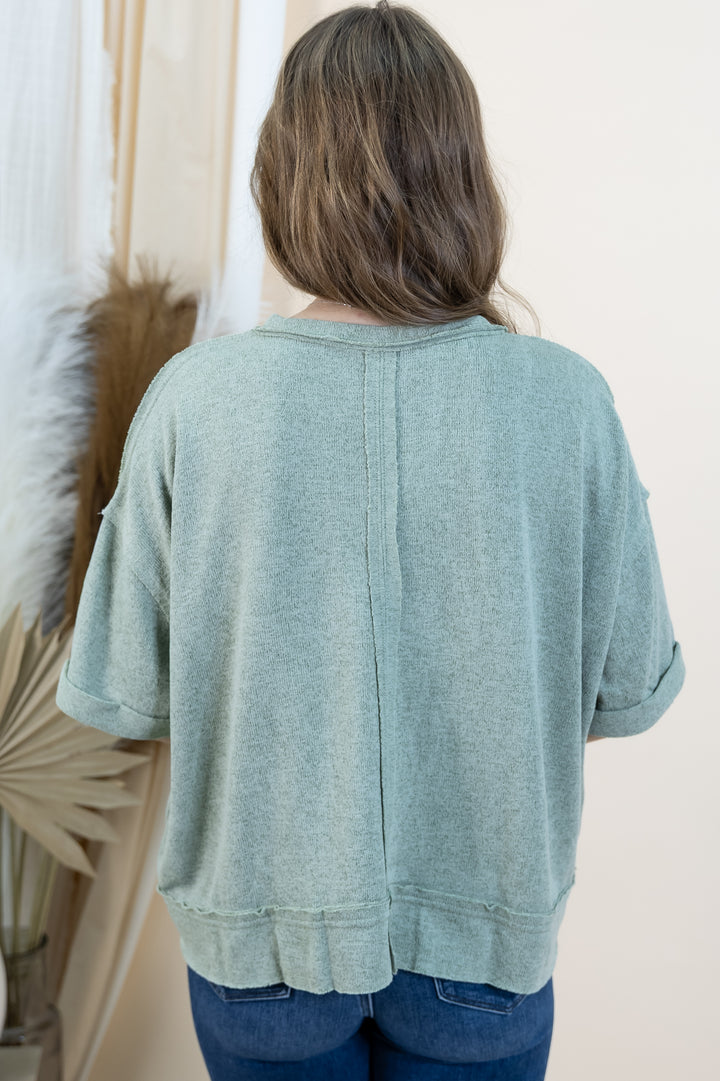 "Comforts Edge" Top (Slate)