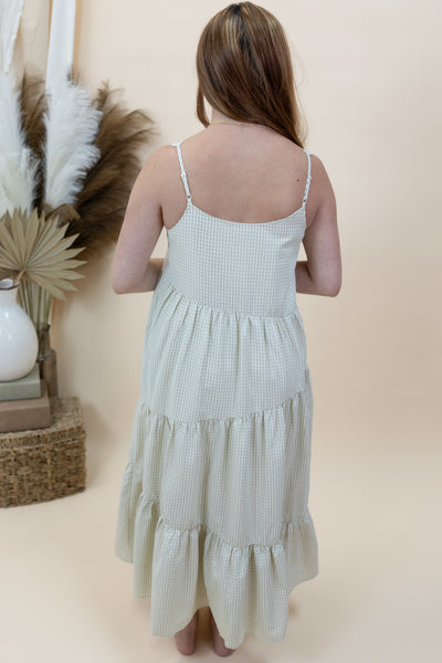 "Familiar Feelings" Dress (Taupe/Cream)
