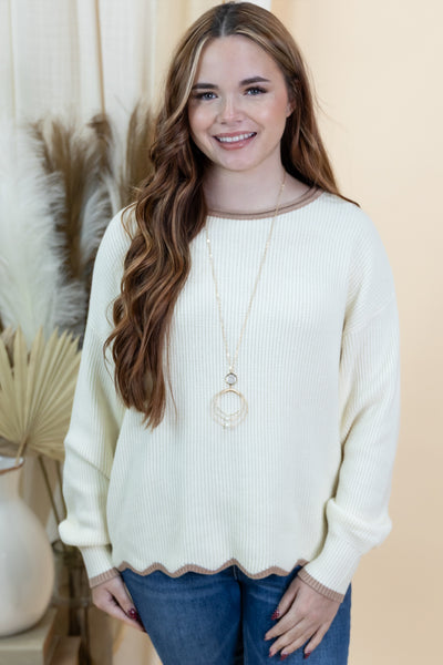 "Chilly Mornings" Sweater (Oatmeal)